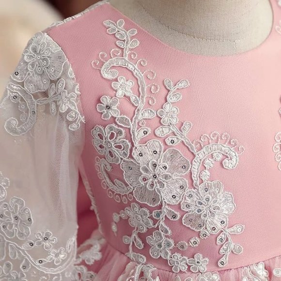NWT Sparkling Bling Sequin Pink Baby Dress Wedding Flower Girl Birthday … - Picture 5 of 11